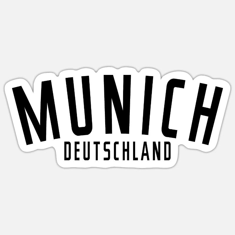 Munich Germany - Sticker size S (10 x 10 cm) - white matte
