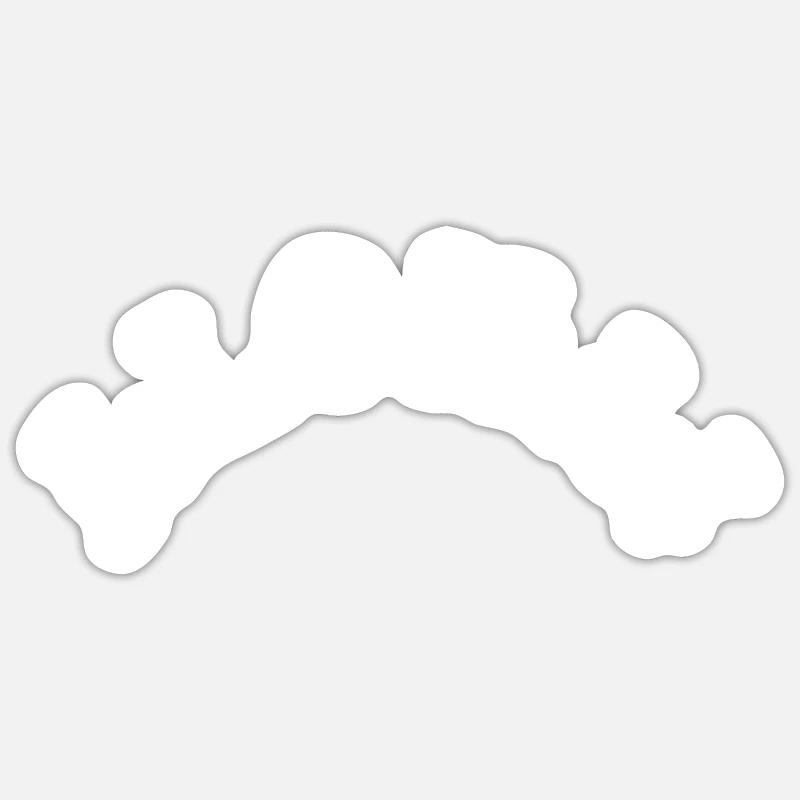 Aloha - Sticker taille S (10 x 10 cm) - blanc mat
