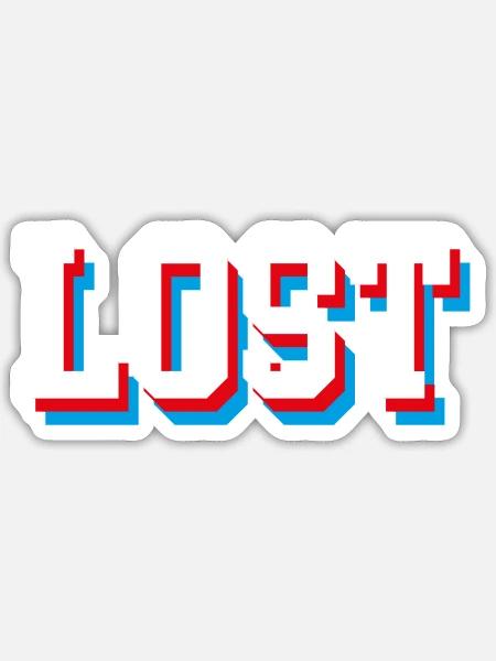 Lost - Sticker Größe S (10 x 10 cm) - Mattweiß