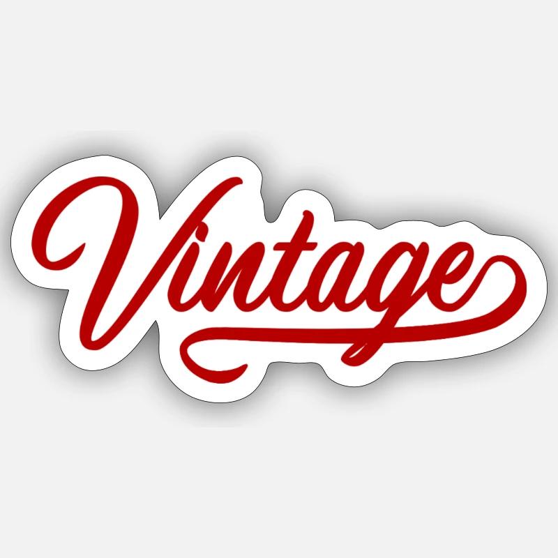 Vintage - Sticker taille S (10 x 10 cm) - blanc mat