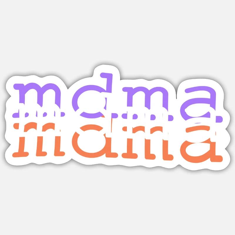 Optique Druff MDMA - Sticker taille S (10 x 10 cm) - blanc mat