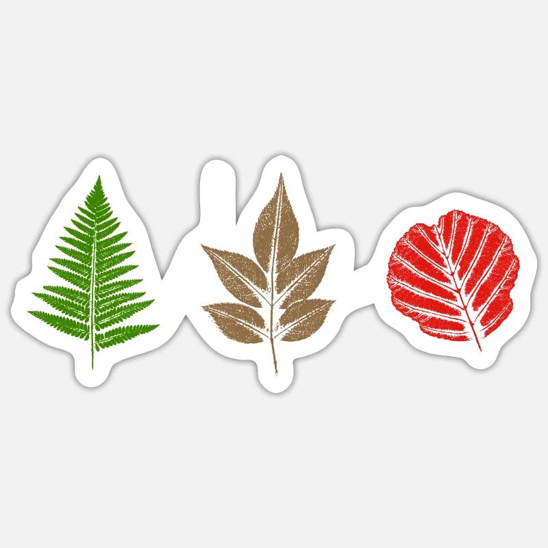 Conception des feuilles Sticker taille S (10 x 10 cm)