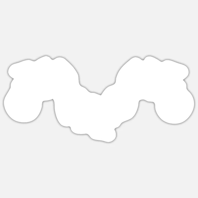 Cyclisme - (2) - Sticker taille S (10 x 10 cm) - blanc mat