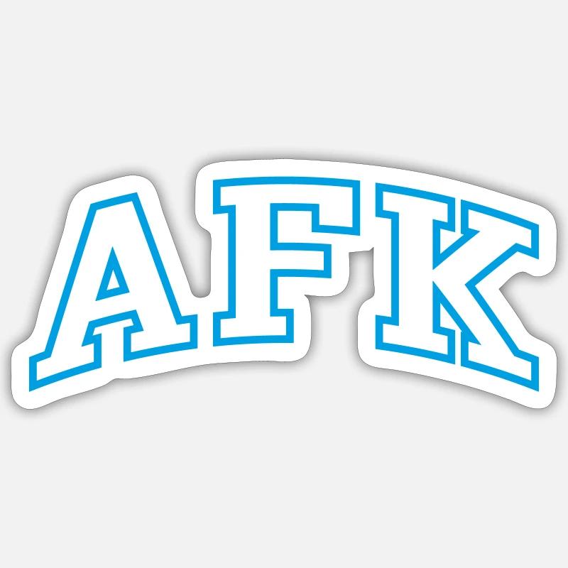 AFK - Sticker size S (10 x 10 cm) - white matte