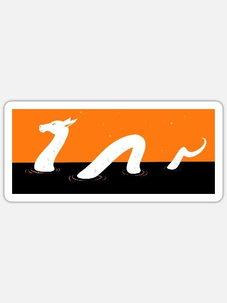 Dragon - Sticker Größe S (10 x 10 cm) - Mattweiß
