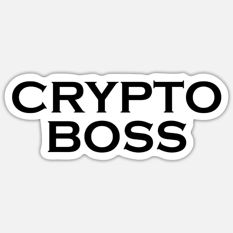 Crypto Bitcoin Trading - Sticker taille S (10 x 10 cm) - blanc mat