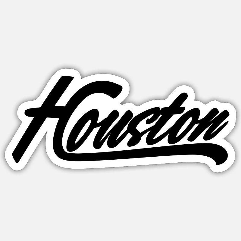 Houston Shirt - Sticker size S (10 x 10 cm) - white matte