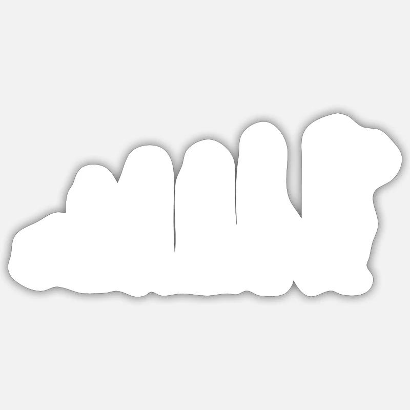 Culturisme évolution - Sticker taille S (10 x 10 cm) - blanc mat