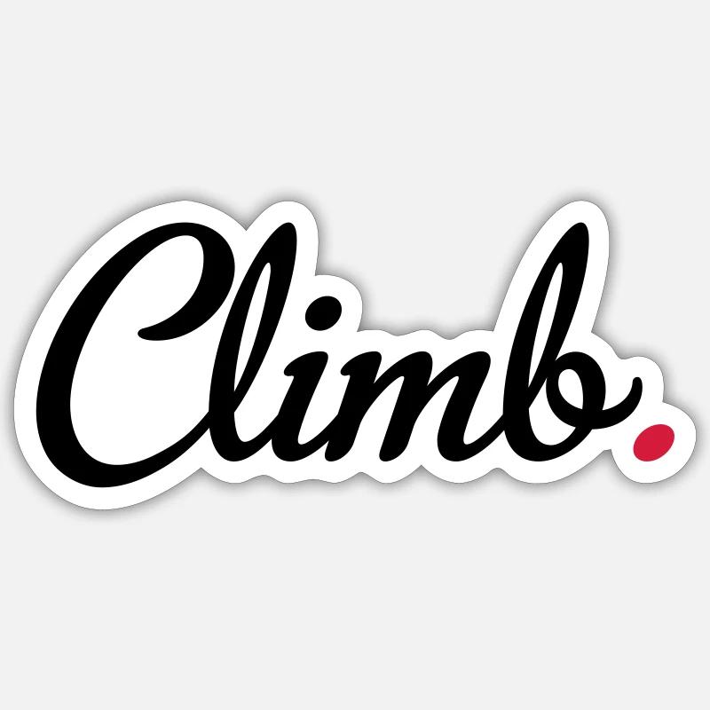 grimper - Sticker taille S (10 x 10 cm) - blanc mat