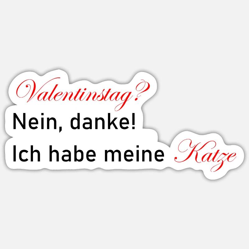 Valentinstag Katze Kätzchen Geschenkidee Geschenk Sticker Größe S (10 x 10 cm)