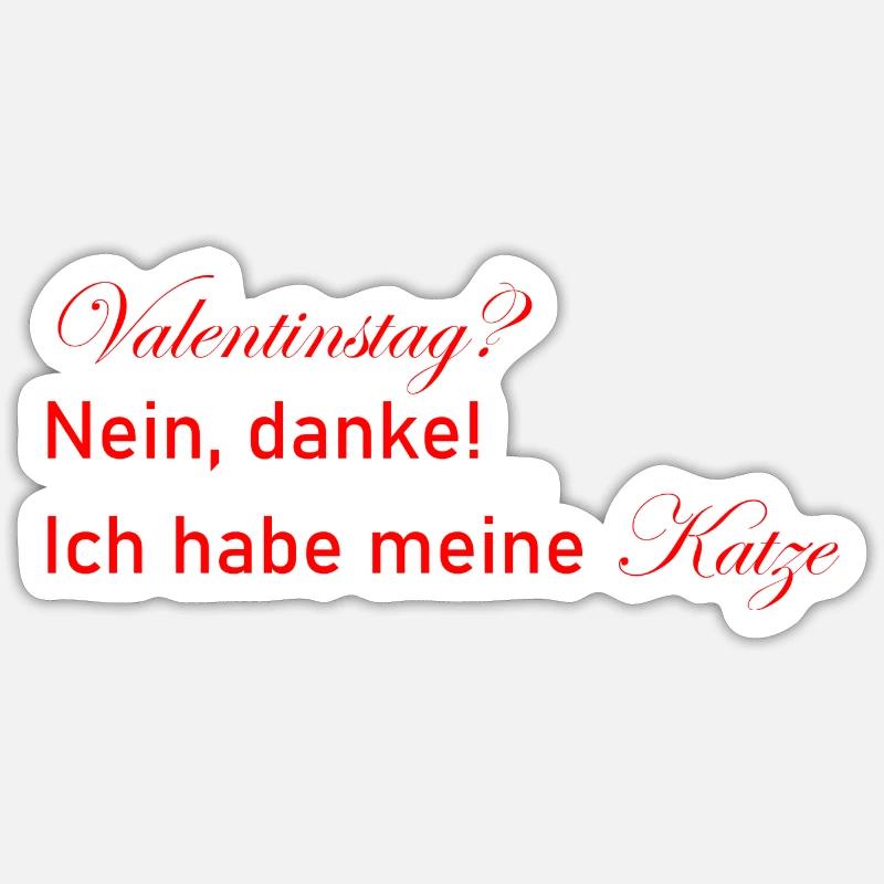 Valentinstag Katze Geschenk Geschenkidee Kätzchen Sticker Größe S (10 x 10 cm)
