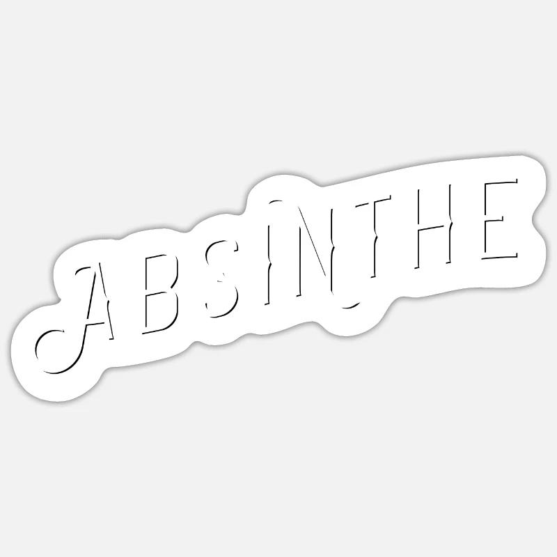 Absinthe - Sticker Größe S (10 x 10 cm) - Mattweiß