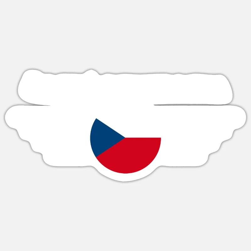 Tschechien - Sticker Größe S (10 x 10 cm) - Mattweiß