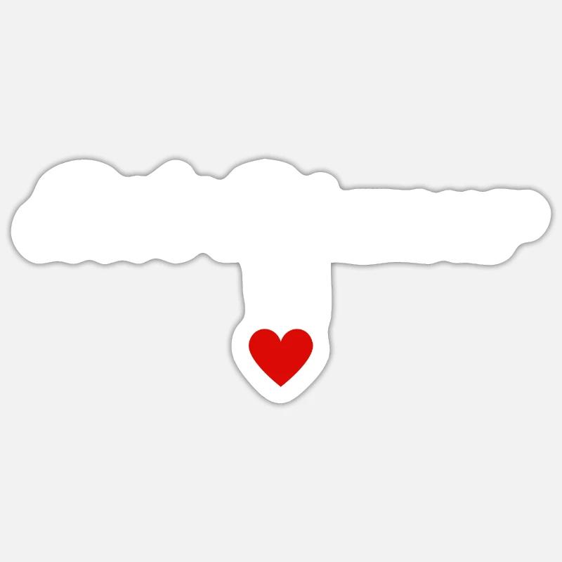 bébé d'amour - Sticker taille S (10 x 10 cm) - blanc mat