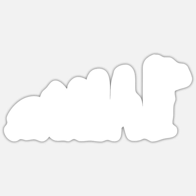 Évolution du saxophone - Sticker taille S (10 x 10 cm) - blanc mat