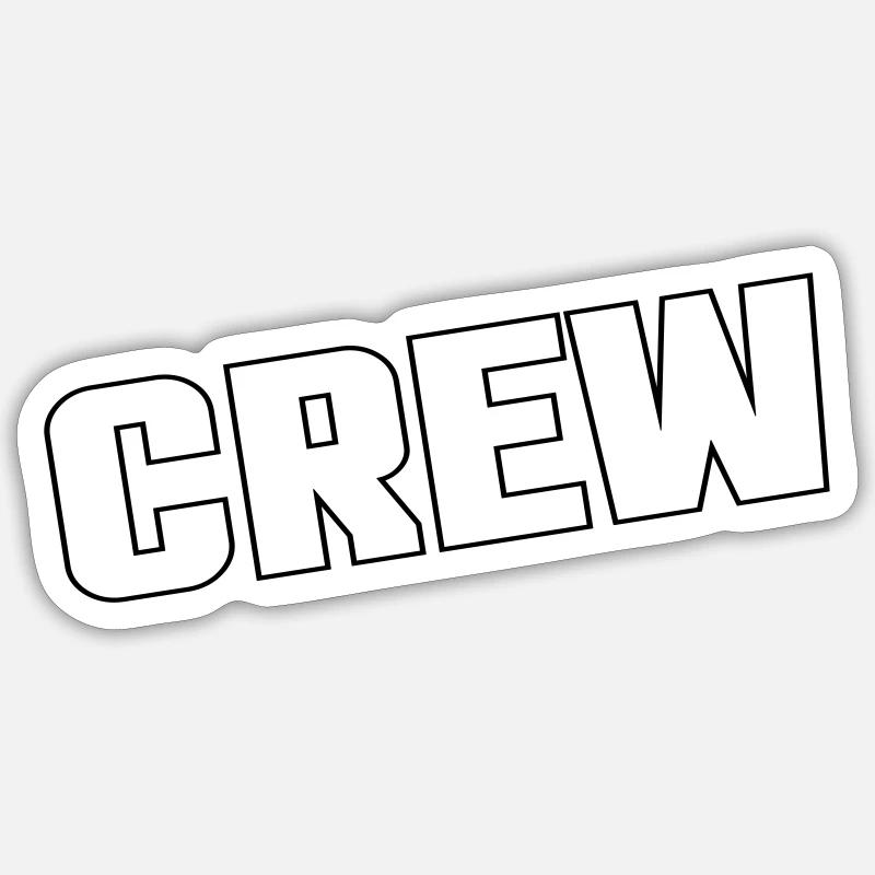 Crew - Sticker Größe S (10 x 10 cm) - Mattweiß
