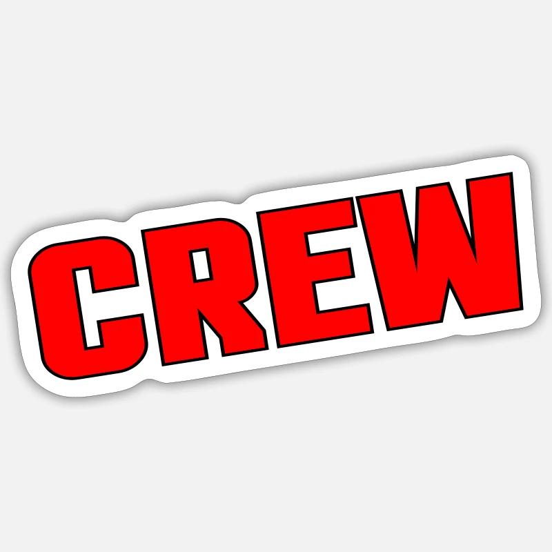 Crew - Sticker size S (10 x 10 cm) - white matte