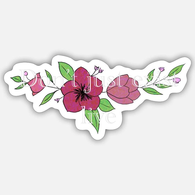 Don't just exist live - Sticker size S (10 x 10 cm) - white matte