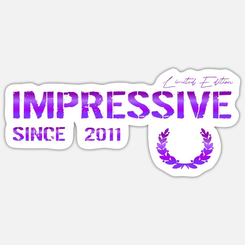 Impressive since 2011 - Sticker Größe S (10 x 10 cm) - Mattweiß