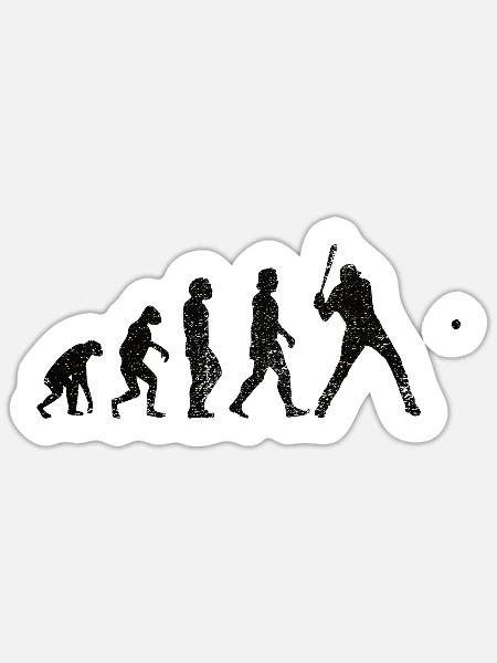 Baseball Baseballspieler Baseballteam Baseballer - Sticker Größe S (10 x 10 cm) - Mattweiß