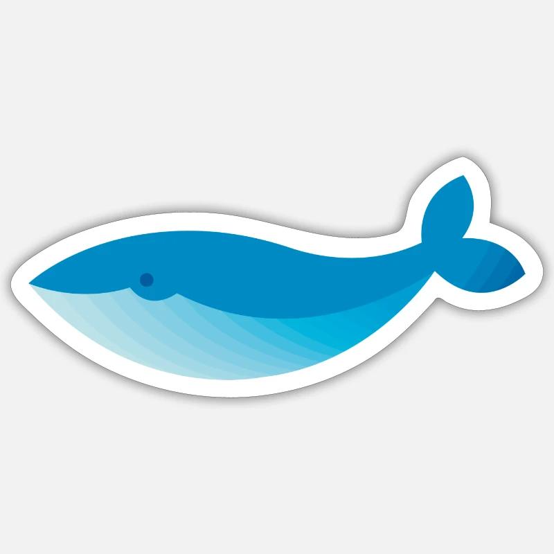 Whale - Sticker size S (10 x 10 cm) - white matte