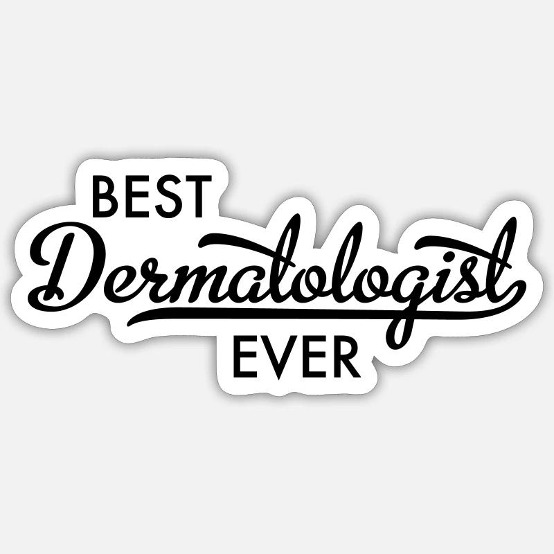 Dermatologue - Sticker taille S (10 x 10 cm) - blanc mat