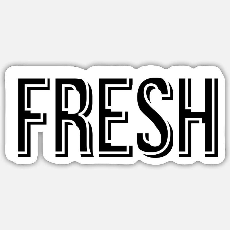 Fresh - Sticker Größe S (10 x 10 cm) - Mattweiß