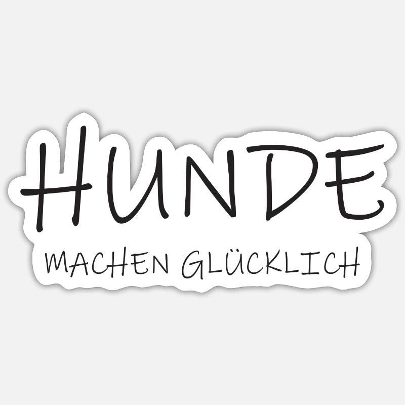 Hunde machen glücklich Sticker Größe S (10 x 10 cm)