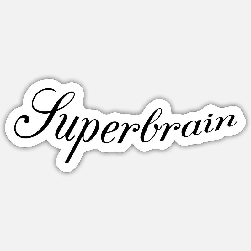 Superbrain Sticker Größe S (10 x 10 cm)