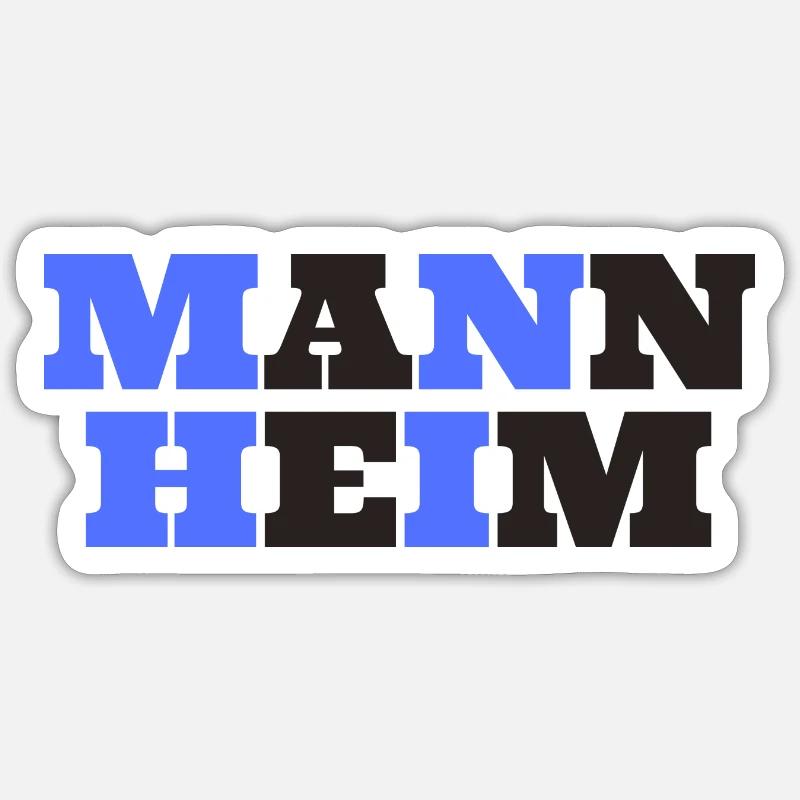Mannheim - Sticker taille S (10 x 10 cm) - blanc mat