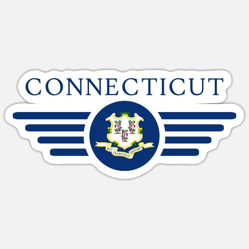 Connecticut Sticker taille S (10 x 10 cm)