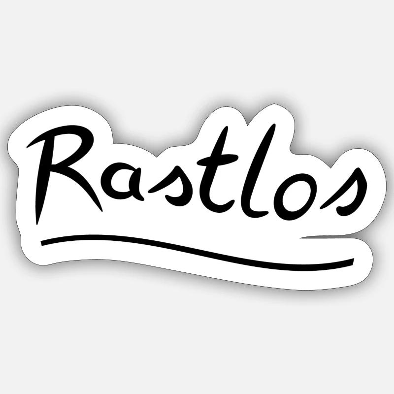 Agité - Sticker taille S (10 x 10 cm) - blanc mat