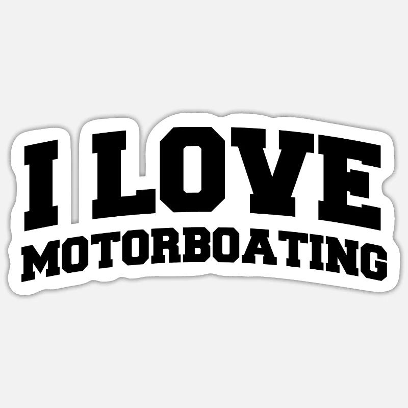 MOTORBOATING Sticker size S (10 x 10 cm)