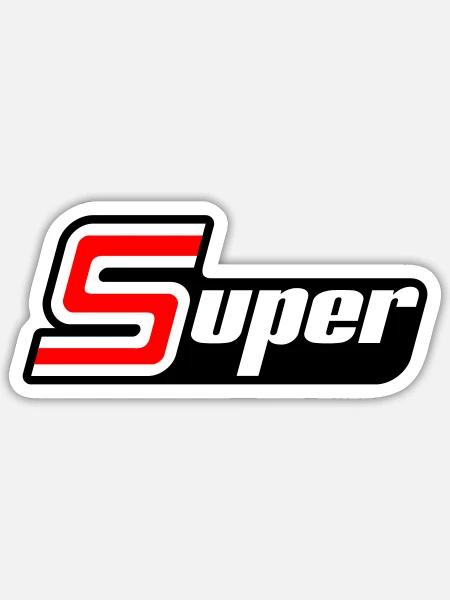 Super Sport Schriftzug - Sticker Größe S (10 x 10 cm) - Mattweiß