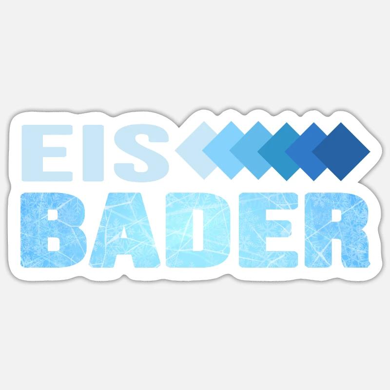 Eisbaden Winterschwimmer Eiswasser Kneipp Eisbaden Sticker Größe S (10 x 10 cm)