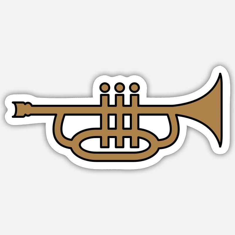Trompete Sticker Größe S (10 x 10 cm)