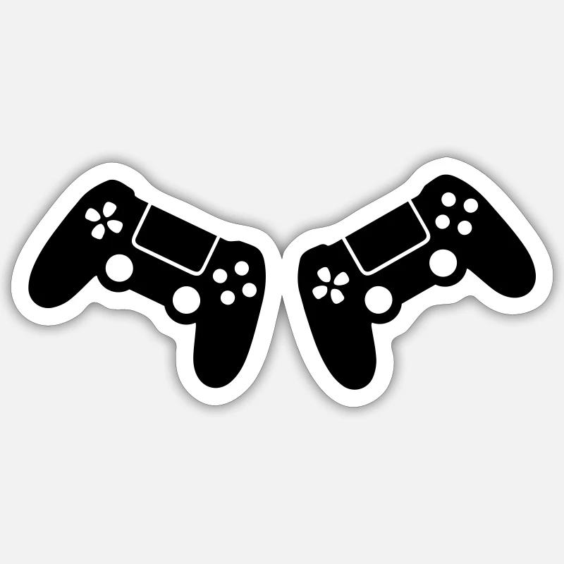 gamepads - Sticker Größe S (10 x 10 cm) - Mattweiß