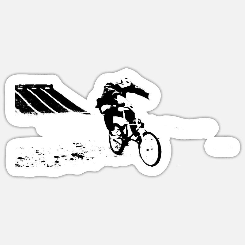BMX - Sticker size S (10 x 10 cm) - white matte