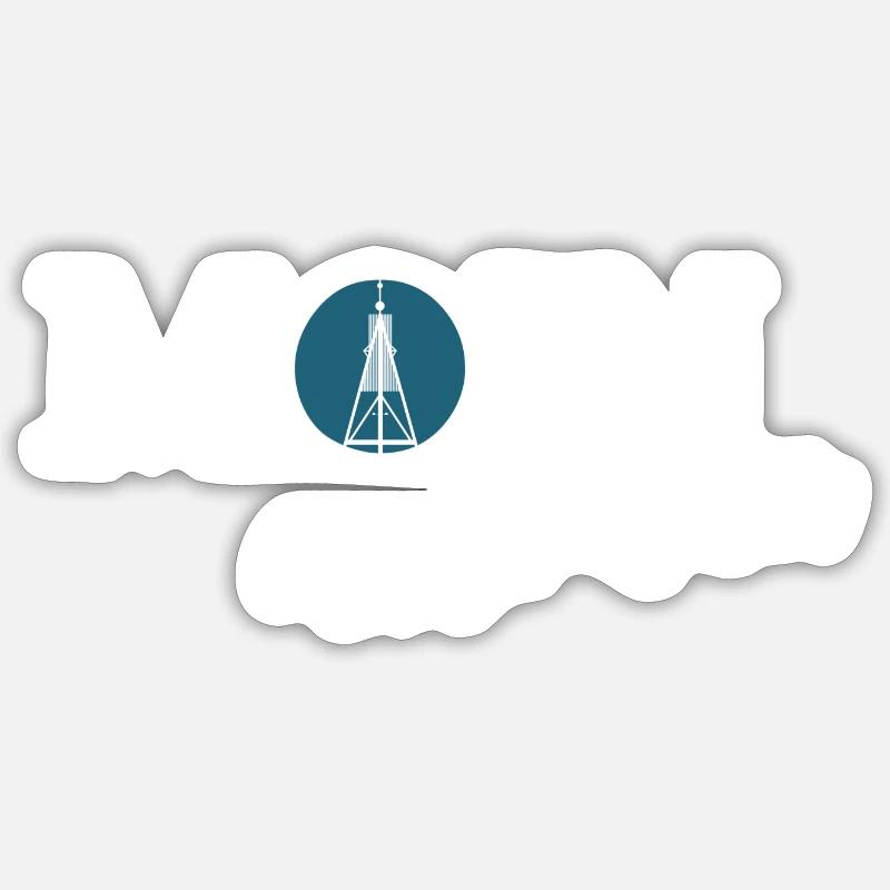 MOIN cuxhaven - Sticker Größe S (10 x 10 cm) - Mattweiß
