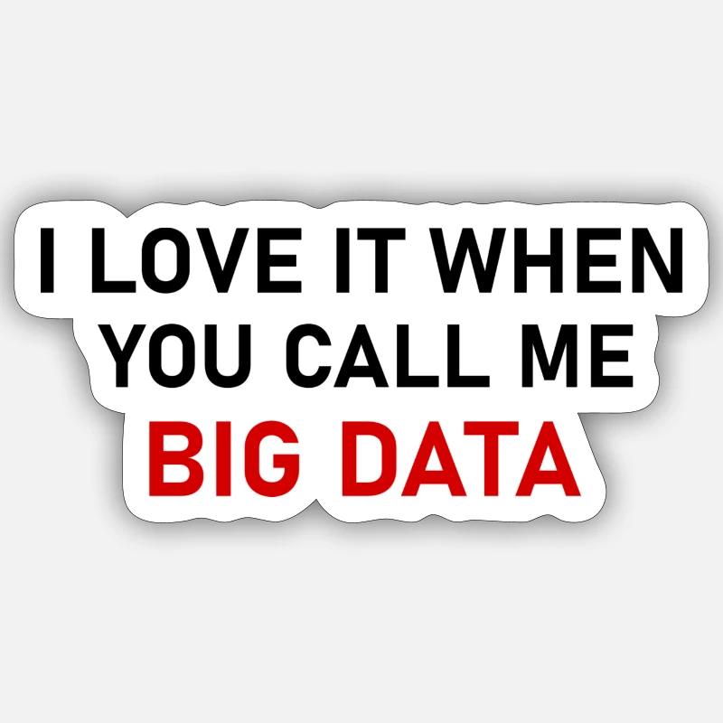 BIG DATA - Sticker size S (10 x 10 cm) - white matte