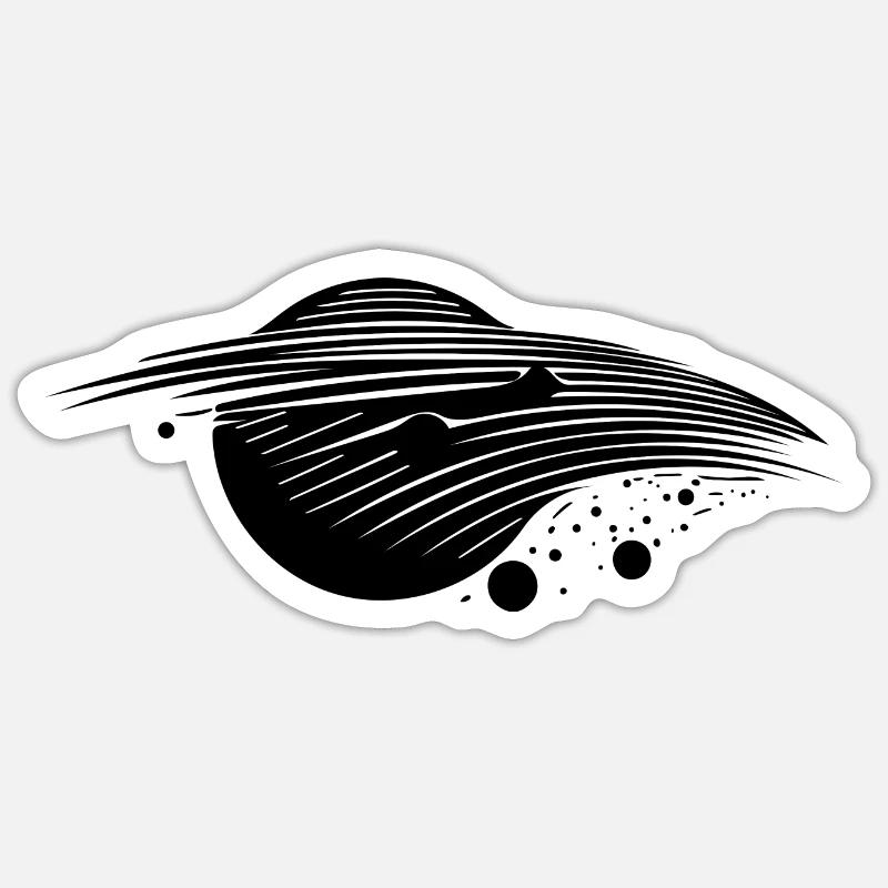 Schwarzes Loch Gravitation und Ereignishorizont Sticker Größe S (10 x 10 cm)