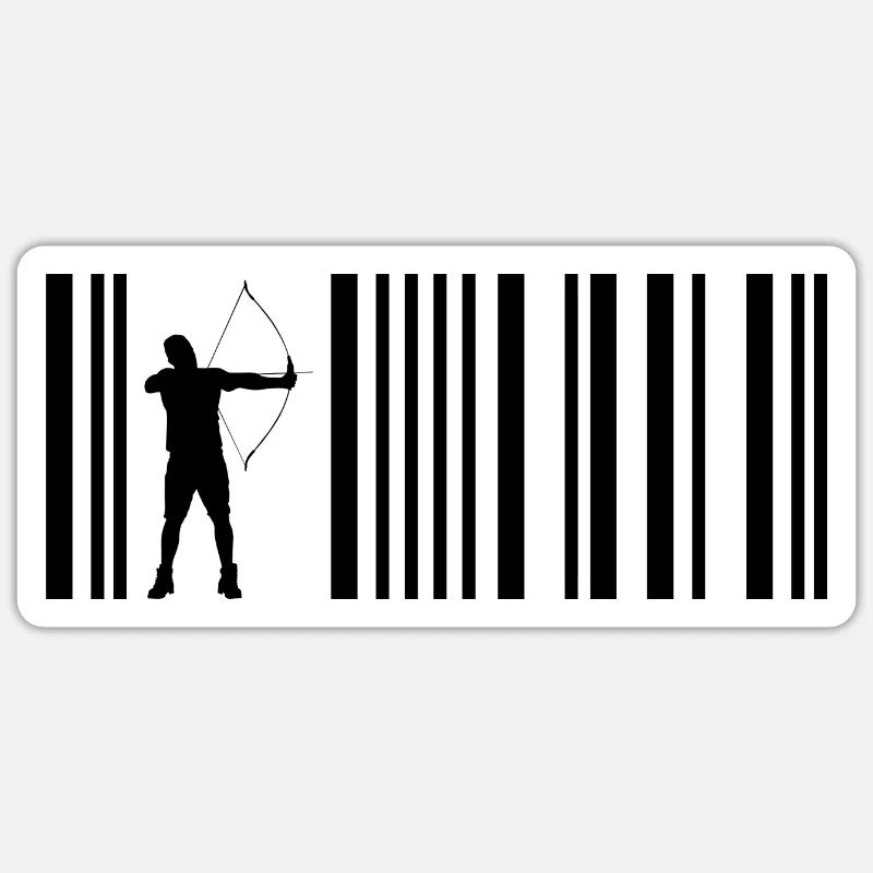 Bogenschießen Bogenschütze mit Pfeil und Bogen Sticker Größe S (10 x 10 cm)