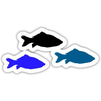 Pisces - Sticker size S (10 x 10 cm) - white matte - Front