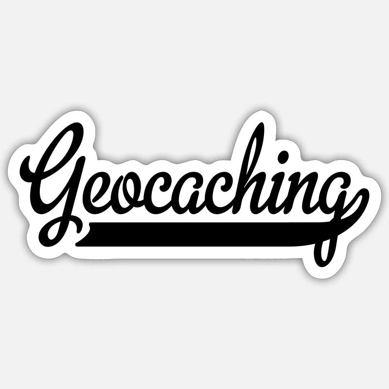 Géocachette - Sticker taille S (10 x 10 cm) - blanc mat