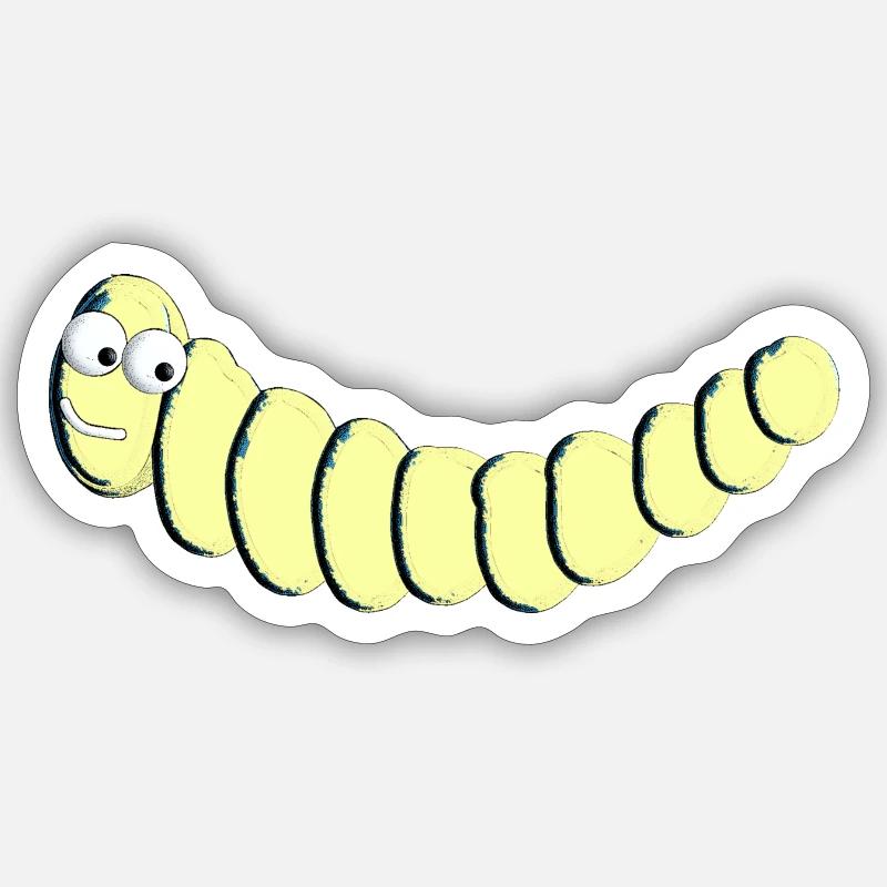 Worm 4 Sticker size S (10 x 10 cm)