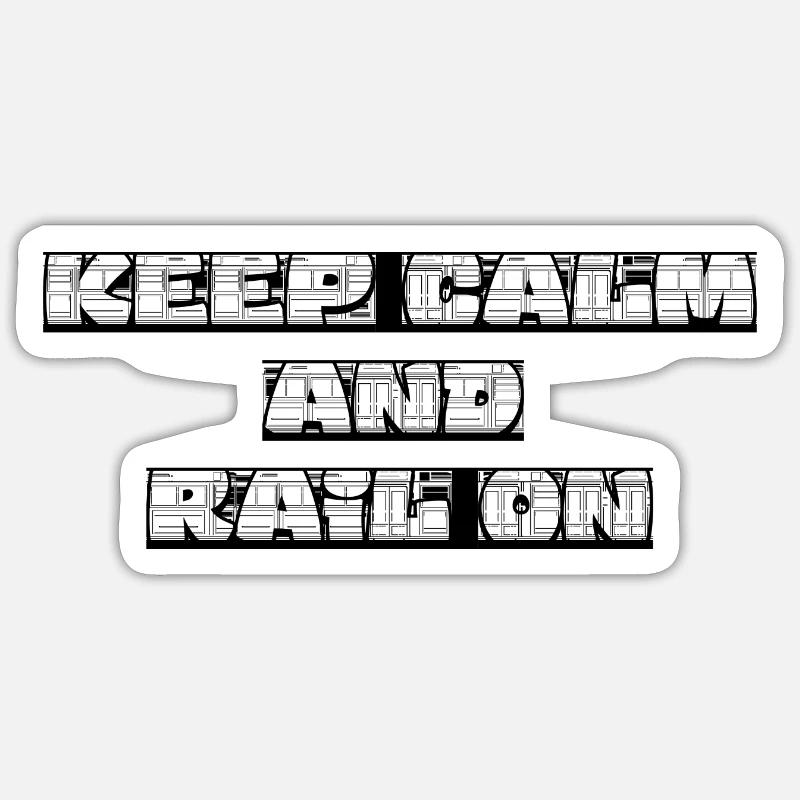 TRAINS - Sticker taille S (10 x 10 cm) - blanc mat