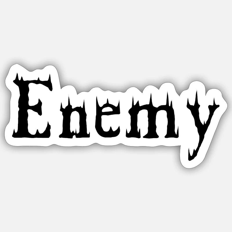 Enemy - Sticker Größe S (10 x 10 cm) - Mattweiß