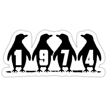1973 Birthday Ice Baths Anniversary Winter Swimmers - Sticker size S (10 x 10 cm) - white matte - Front