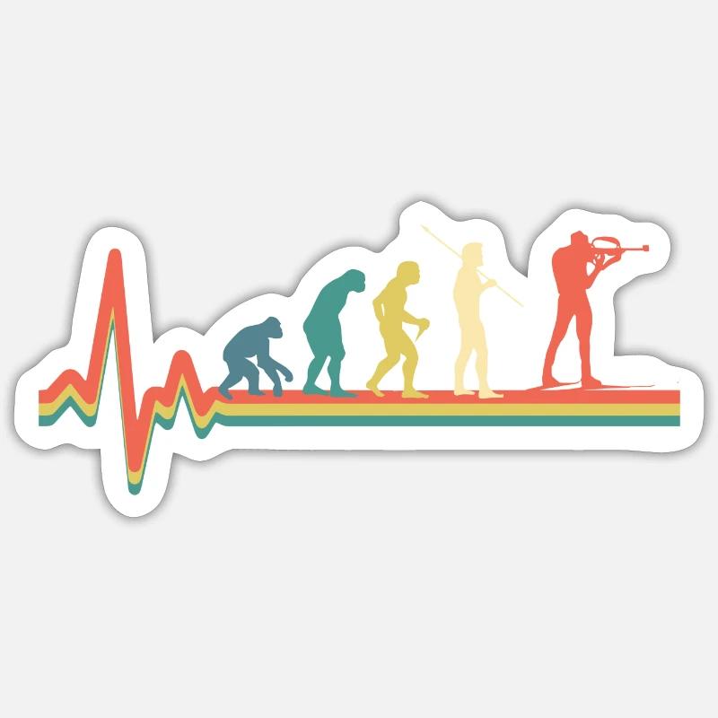 Udvikling af skiskydning - Sticker størrelse S (10 x 10 cm) - mat hvid