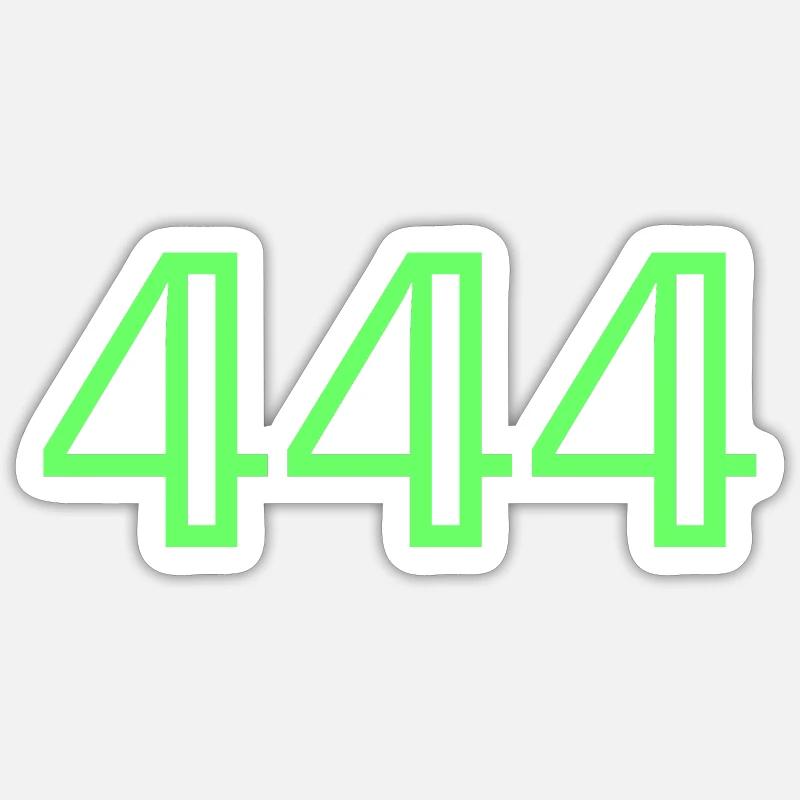 Nombres |444|. - Sticker taille S (10 x 10 cm) - blanc mat